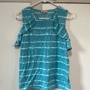 Juicy Couture Teal Striped Tank Top
